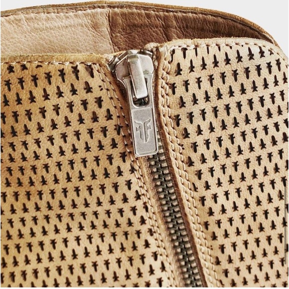 Frye Jennifer Perforated Leather Ankle Bootie 7.5 - Picture 8 of 12